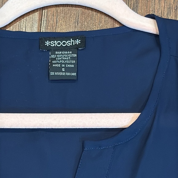 Small STOOSH Deep Blue V-Neck Tank Top - Picture 3 of 8